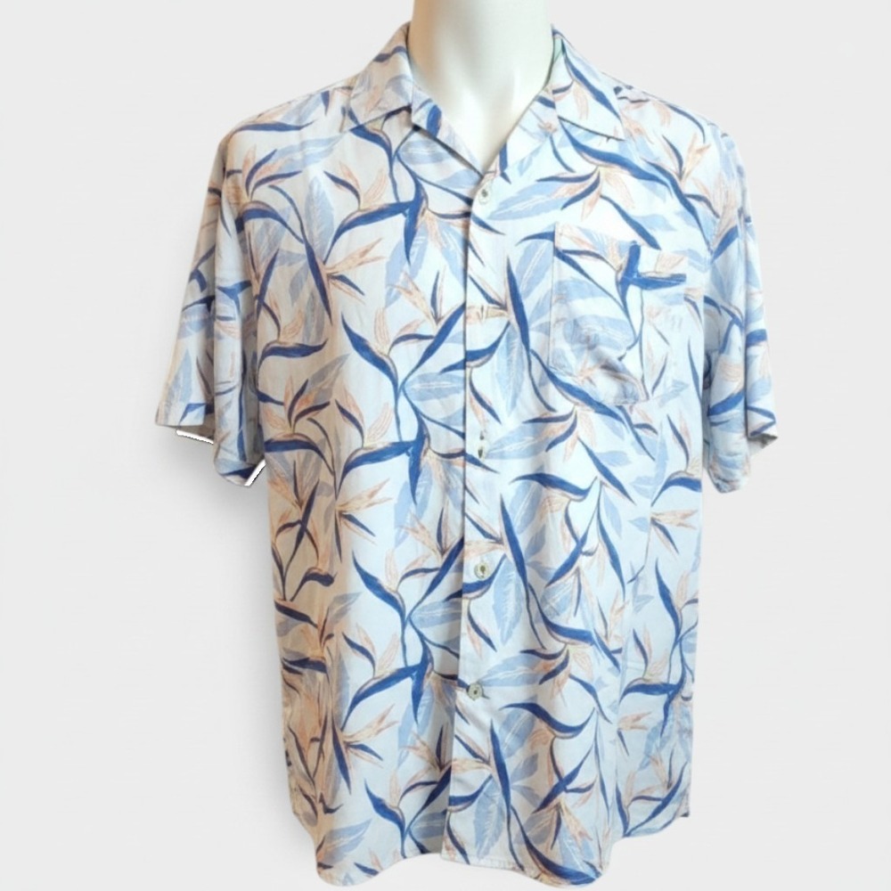 Hurley Boardwalk Shirt Mens XXL 2XL White Floral Hawaiian Button Up Rayon NWT